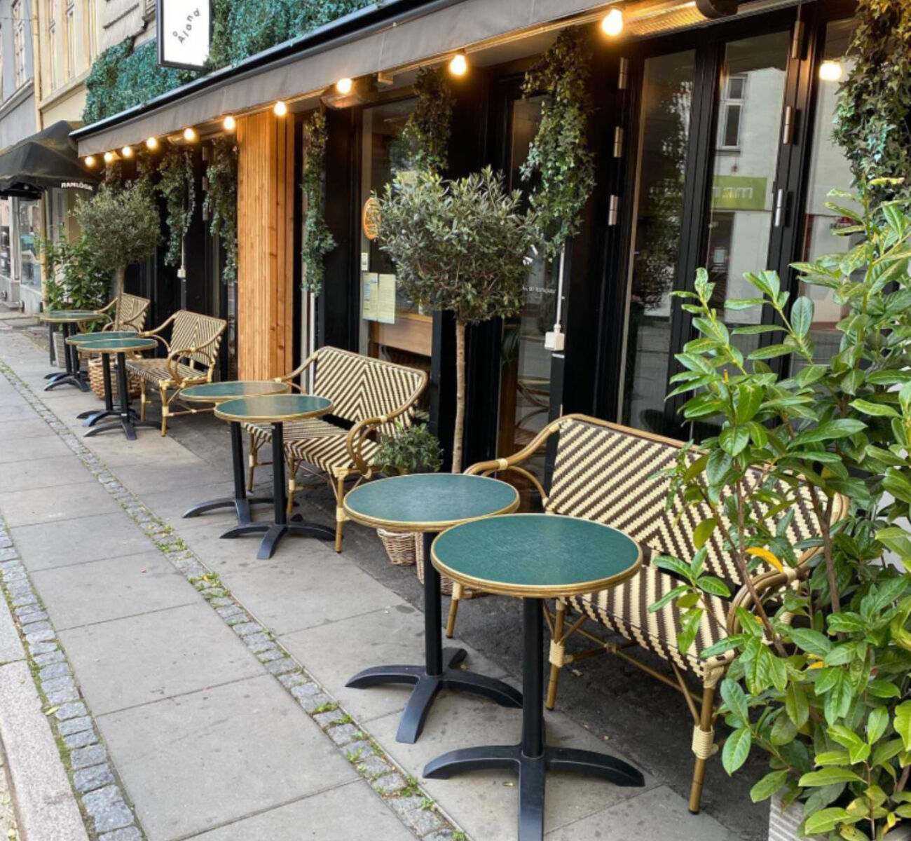 Paris - Cafébænk m. armlæn - Flet