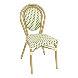 Paris - Caféstol - Flet - Grøn-beige