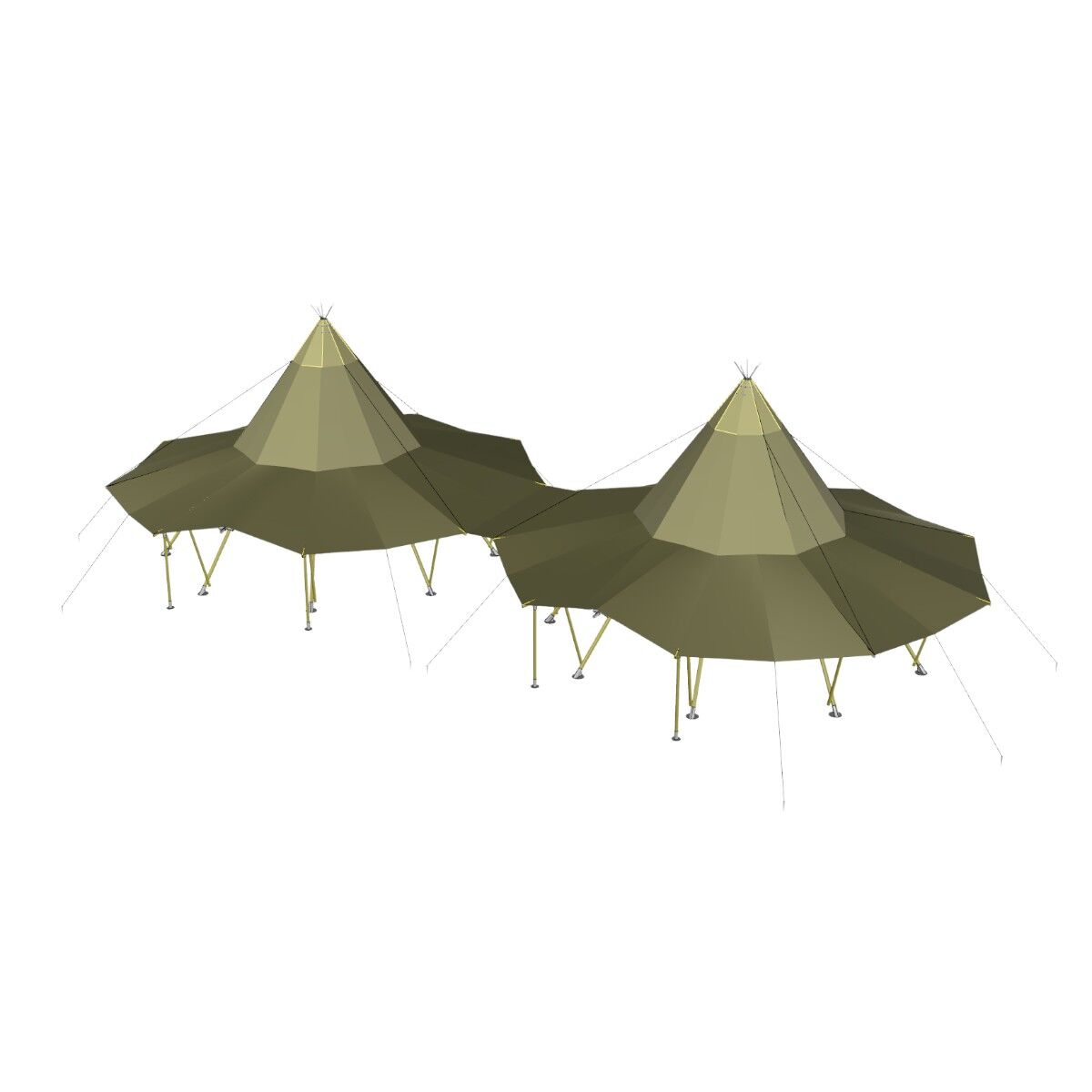 Samlestykke Teepee Ø8m Canvas