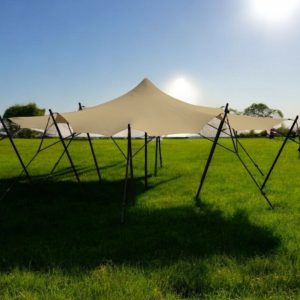 Stretch tent 6x9m -SAND - Komplet