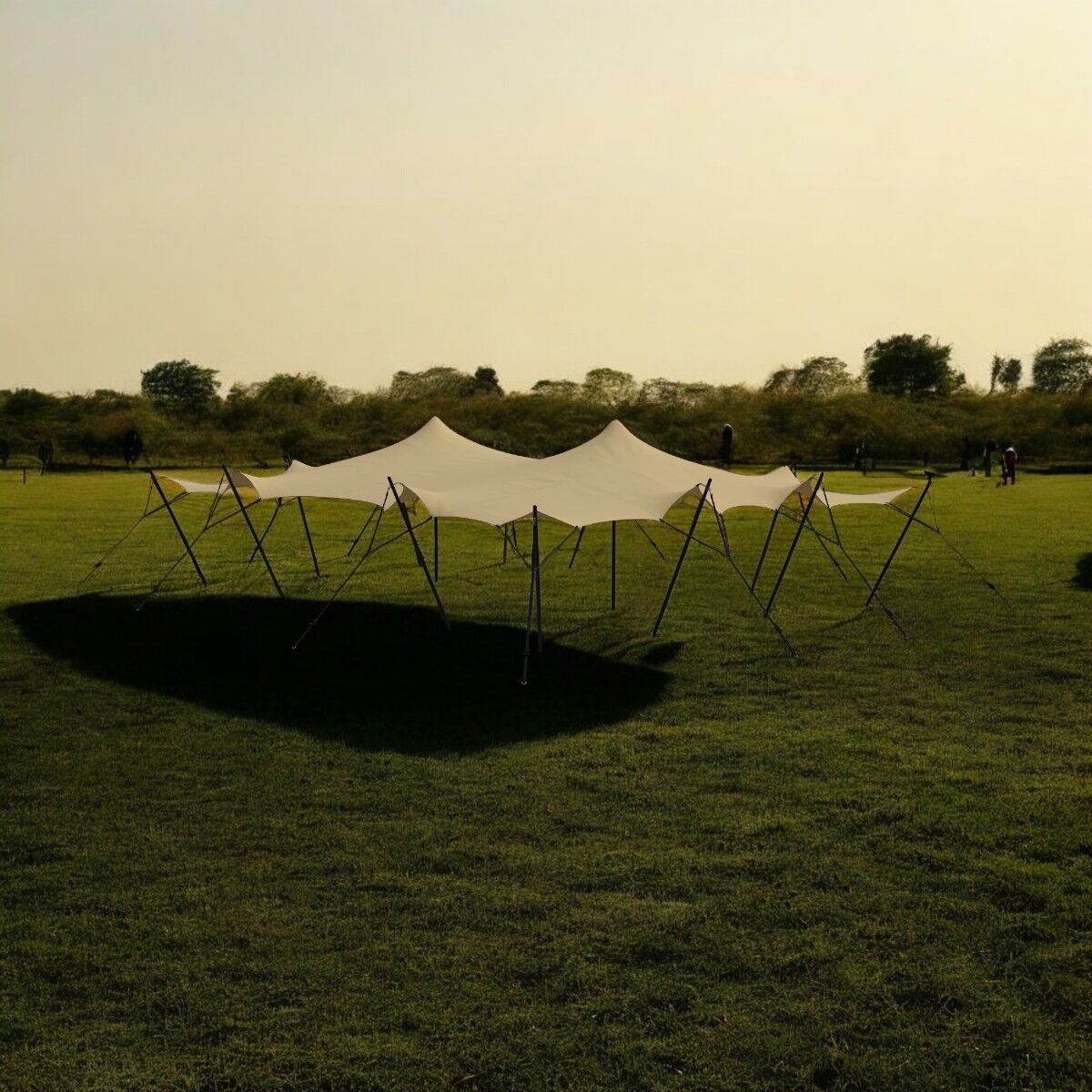 Stretch tent 9x9m - SAND - komplet