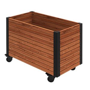 Cubic Blomsterkasse m/hjul ThermoWood®