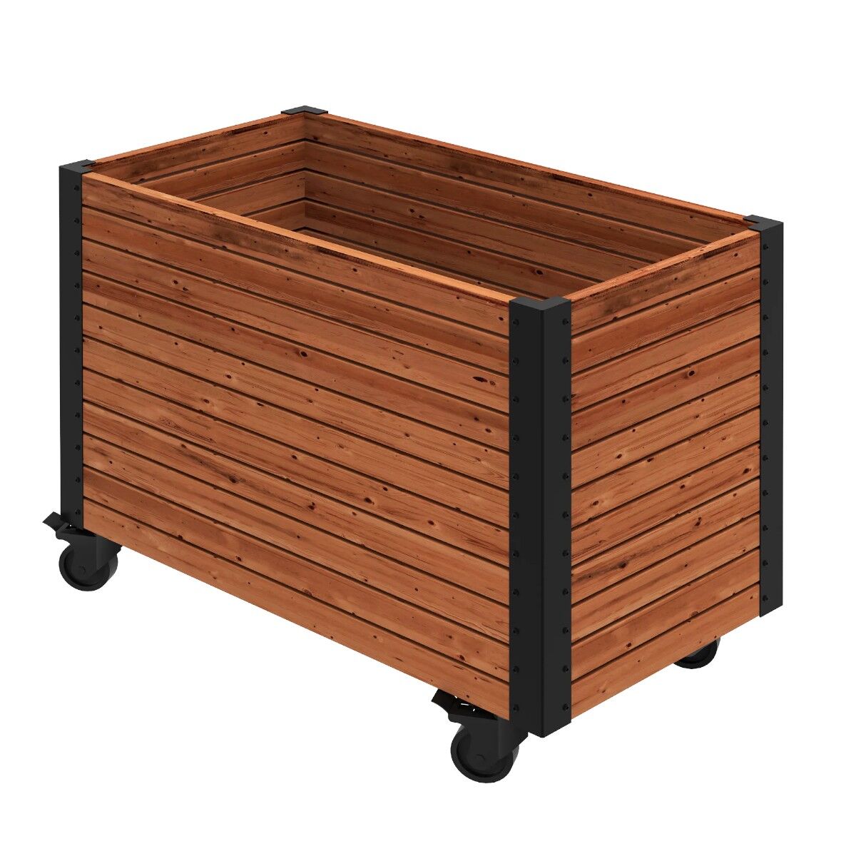 Cubic Blomsterkasse m/hjul ThermoWood®