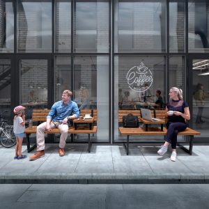 Relax Bænk inkl. hængebord ThermoWood®