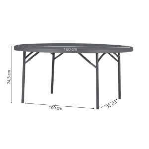 Zown New Classic – rundt klapbord Planet Ø160 cm