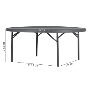 Zown New Classic – rundt klapbord Planet Ø180 cm
