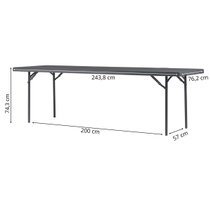 Zown New Classic - klapbord XL 240x76 cm