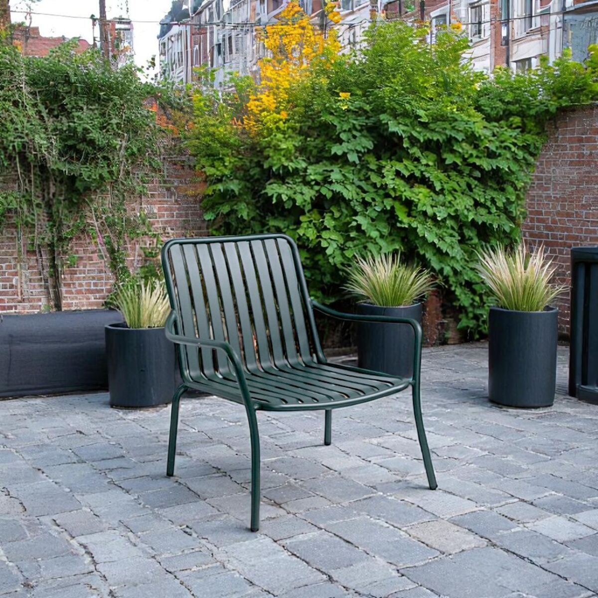 Loungestol stabelbar, metal