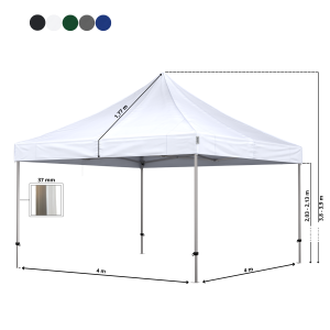 Foldetelt Komplet 4x4m Premium Plus