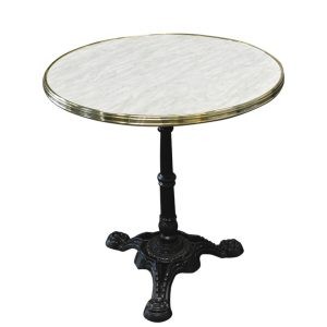 Marmorlook/messing bordplade rund - ø70cm