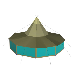 Sider til Teepee Ø8m, transperant m/PVC kant (Sæt af 3 sider)