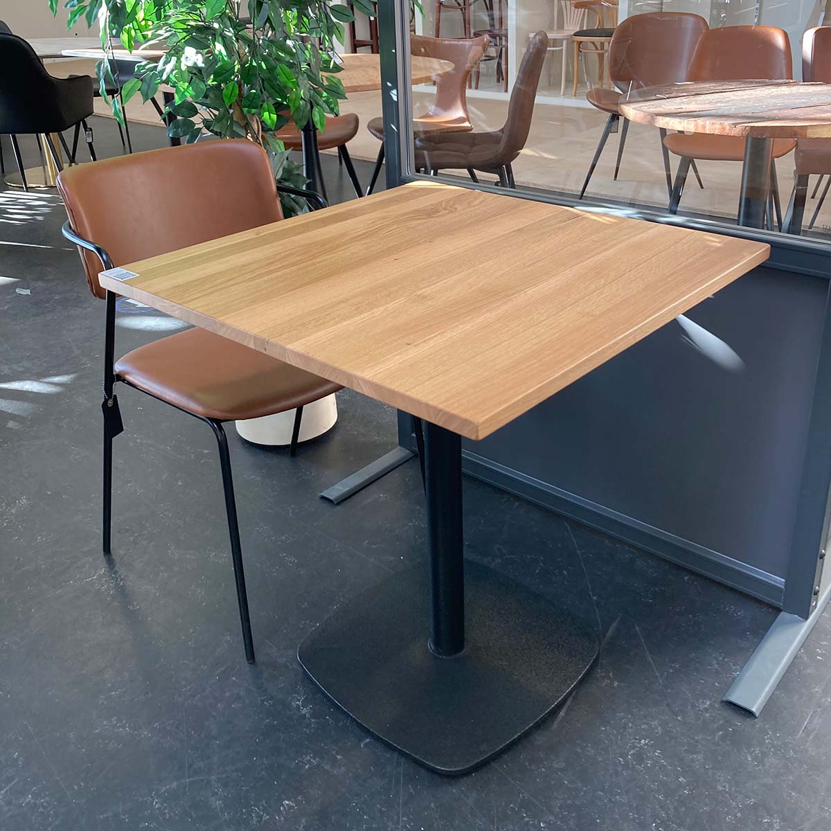 Massiv egetræsbordplade, firkantet