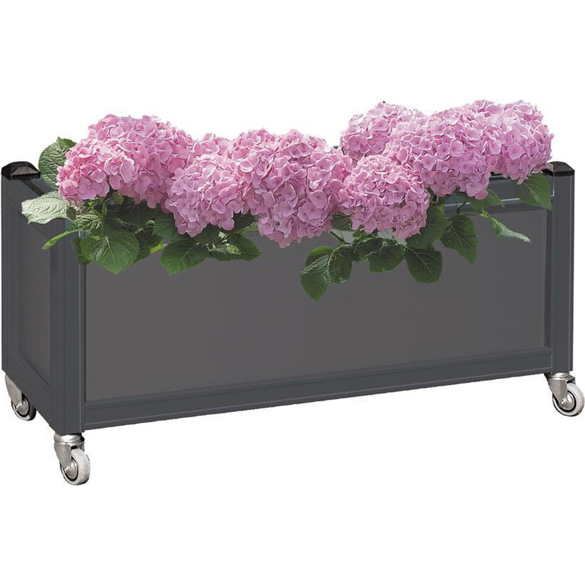 Blomsterkasse m hjul afskærmmning